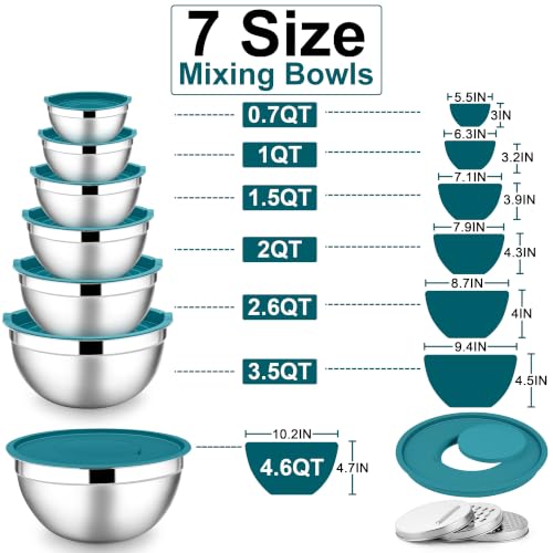 Stainless Steel Mixing Bowls (7 Count)