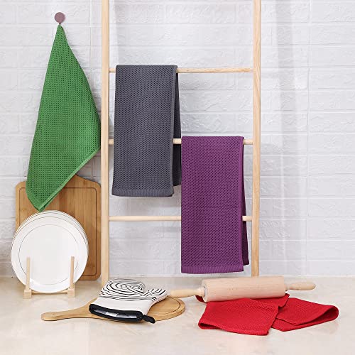 100% Cotton Waffle Weave Kitchen Dish Towels 12 (12 Count)