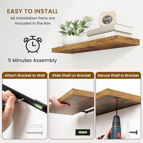 55 Inch Fireplace Mantel Shelf (2 Count)