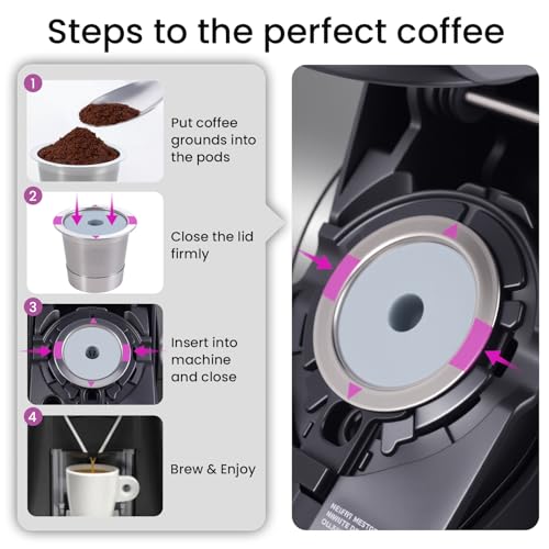 Reusable Stainless Steel K Cup for Keurig (2 Count)