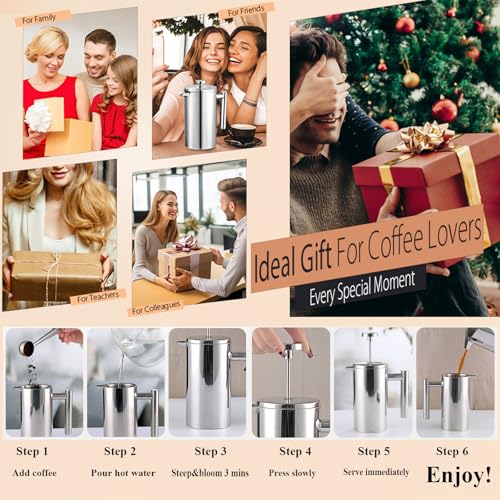 Stainless Steel French Press Coffee Maker
