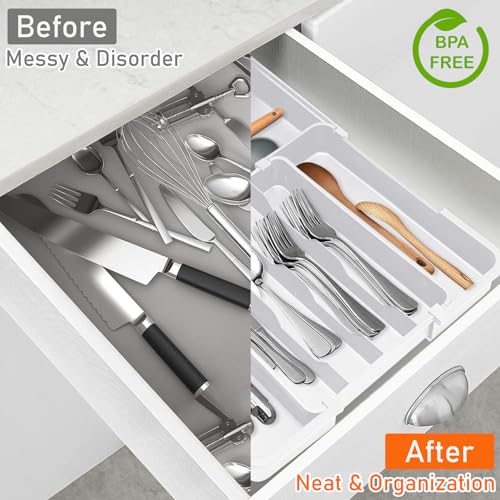 Adjustable Silverware Drawer Organizer