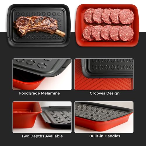 Deep Grilling Prep and Serve Trays (2 Count)