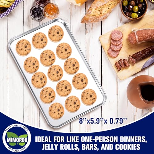 12 Pcs Stainless Steel Baking Sheet Cookie Pans (12 Count)