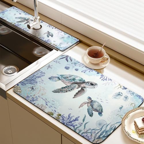 24.5" x 15.5" Dish Drying Mat & 24" x 5.5" Sink Splash Guard