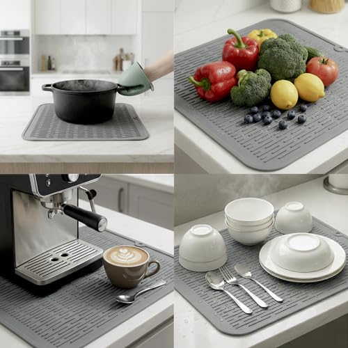 Silicone Dish Drying Mat for Multiple Usage
