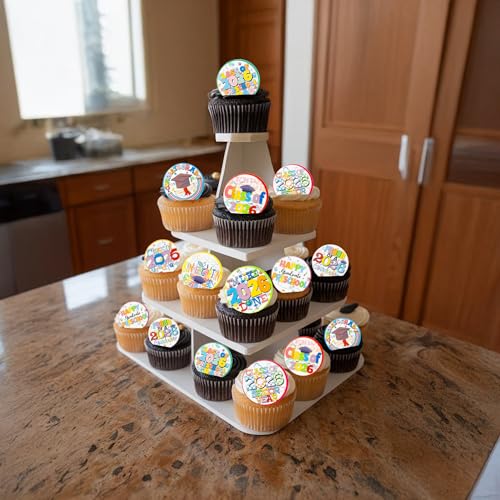 48Pcs Edible 2026 Kindergarten Graduation Cupcake Toppers Wafer Paper Preschool Cake Decorations Picks for 2026 Kindergarten Grad Theme Party Cake Decor Supplies Multi Color (48 Count)
