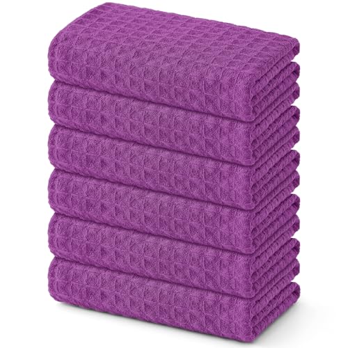 Microfiber Waffle Weave Kitchen Towels (6 Count)