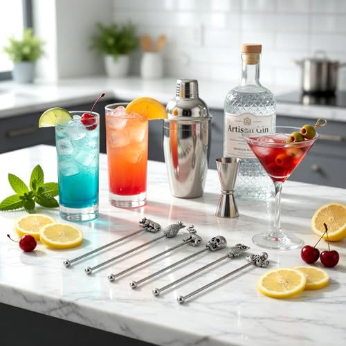 6 Pcs 7.5 Inch Metal Stir Sticks