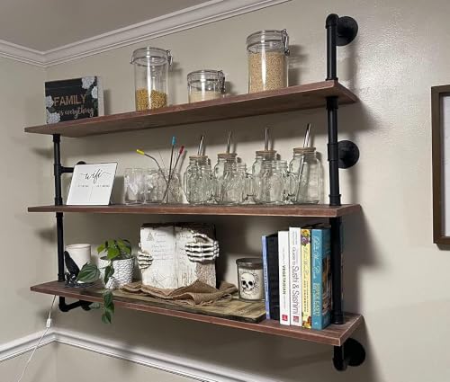 Industrial Pipe Floating Shelves