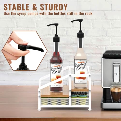 Coffee Syrup Organizer Rack