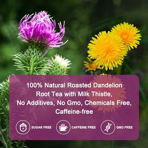 Organic Roasted Dandelion Root Tea with Milk Thistle Tea (30 Count)