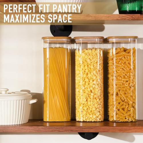 71oz 2.2Qt Square Glass Storage Containers with Lids 3 (3 Count)
