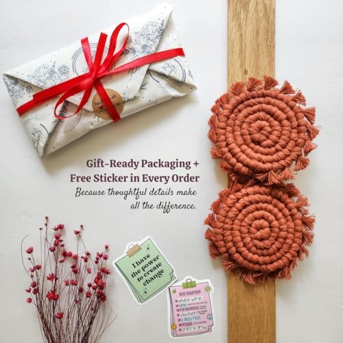 Cotton Car Coasters for Cup Holders (2 Count)