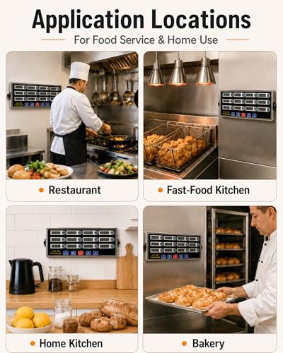 Commercial 12 Channel Digital Kitchen Timer