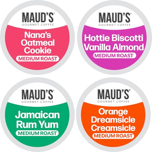 Maud’s Orange Creamsicle Jamaican Rum Biscotti & Oatmeal Cookie Coffee 72ct (72 Count)