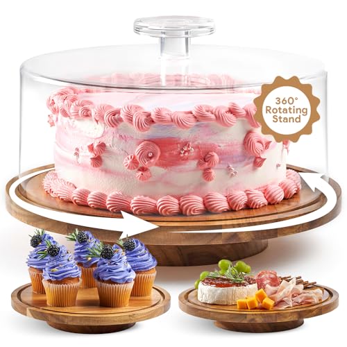 Rotating Cake Stand With Lid