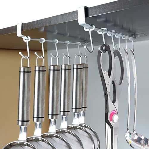 Adjustable Under Cabinet Coffee Mug Holder (12 Count)