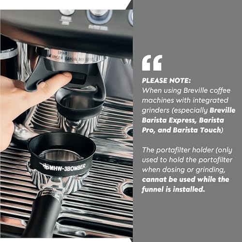 54mm Espresso Dosing Funnel Magnetic Coffee Dosing Ring Portafilter Funnel Barista Tools Compatible with 54mm Espresso Portafilter DR5547B