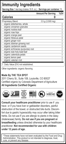 Organic Immunity Tea with Natural Vitamin C for Immune Support