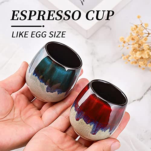 3 oz Ceramic Mini Espresso Cups Set of 4