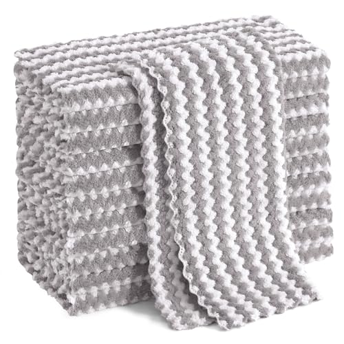 12 Pack Coral Velvet Dish Cloths (12 Count)