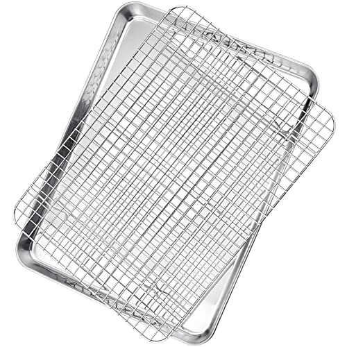 17.5 Inch Cookie Baking Sheet Pan with Wire Rack