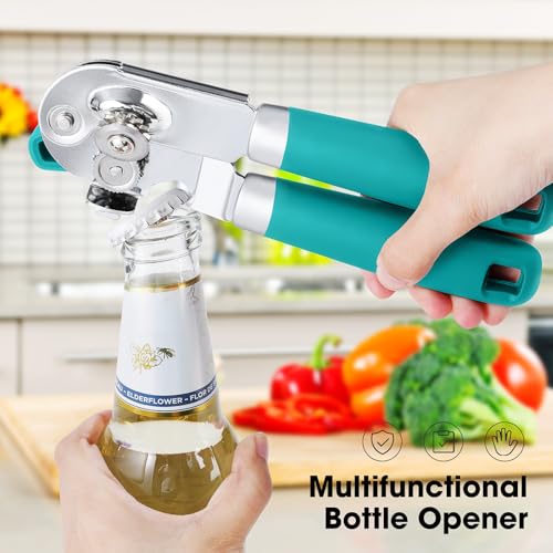 Heavy Duty Hand Can Opener Manual with Magnet Lid Remover