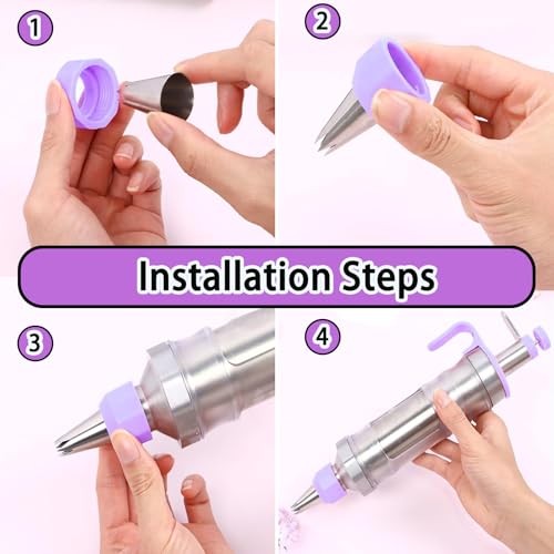Stainless Steel Dessert Decorating Syringe Set (18 Count)