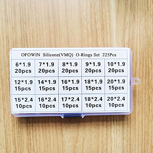 225 Pcs] Silicone O
