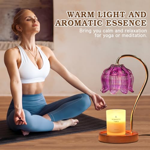 Purple Candle Warmer Lamp with Timer