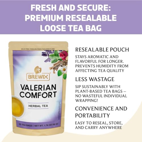 Valerian Comfort Tea for Sleep and Relaxation (25 Count)