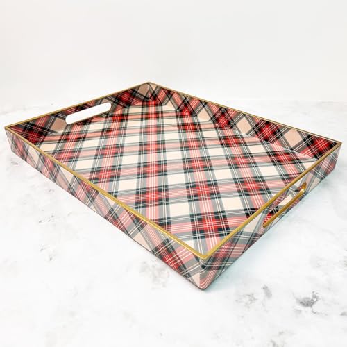 Rectangular Decorative Tray with Handles