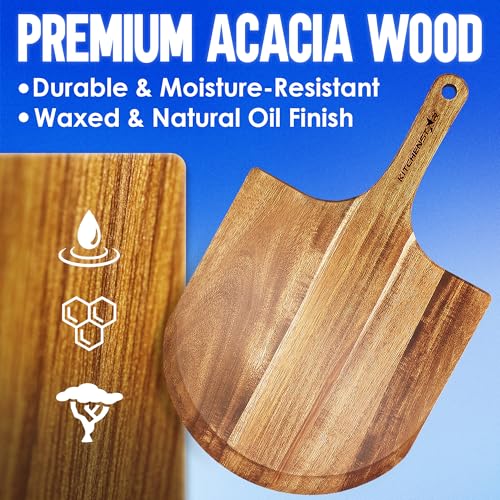 14 Inch Acacia Wood Pizza Peel
