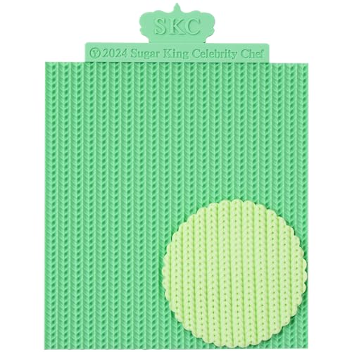 Sweater Texture Fondant Impression Mats Knit Fondant Embosser Texture Mats for Clay Cake Decorating Fondant Molds 1Pcs