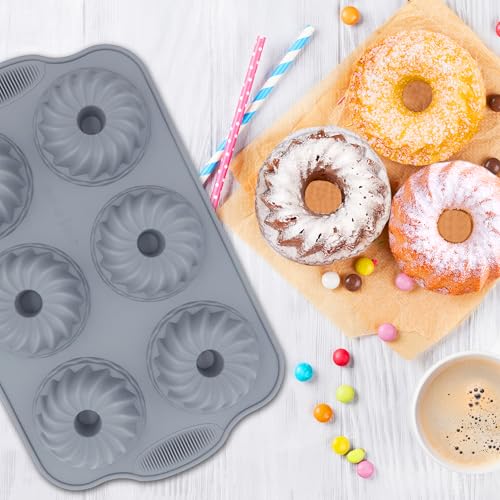 8 Pieces Silicone Donut Pans (24 Count)