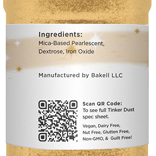 Bright Gold BAKELL Edible Glitter