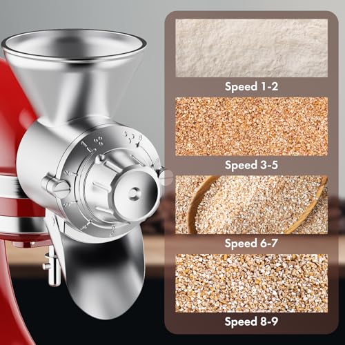 Metal Grain Mill Attachment for KitchenAid Stand Mixer