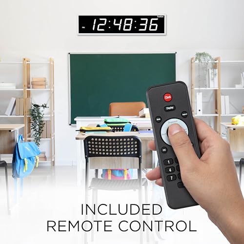 Oversized Digital Wall Clock with Large LED Display & Timer