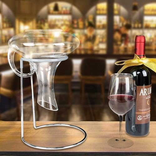 Wine Decanter Drying Stand with Rubber Coated Top to Prevent Scratches