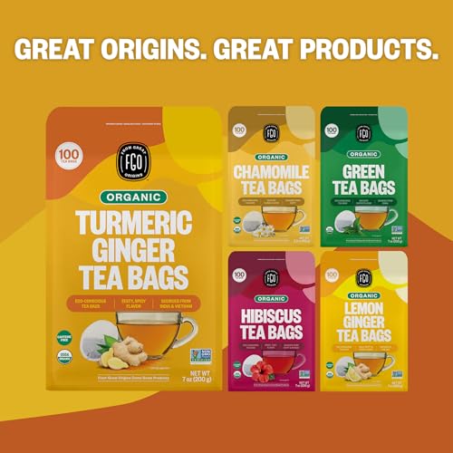 Organic Turmeric Ginger Tea (100 Count)