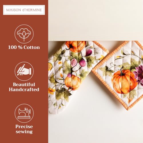 100% Cotton Oven Mitt & Pot Holder Set (2 Count)