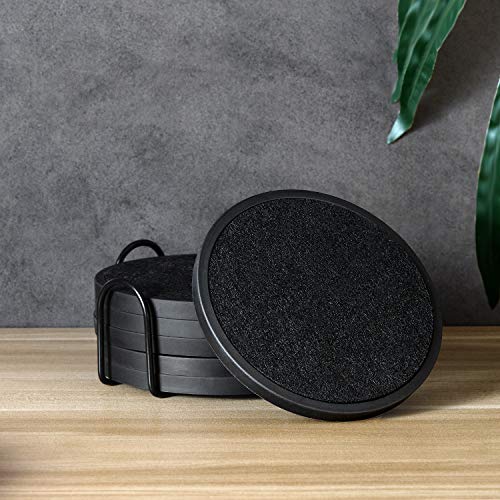 Absorbent Coasters for Drinks with Holder