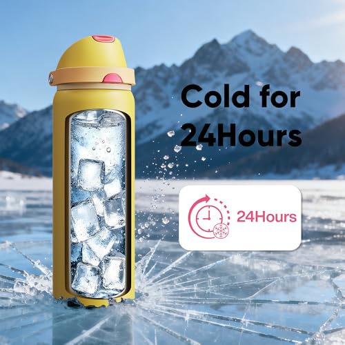 Insulated Water Bottle with Straw