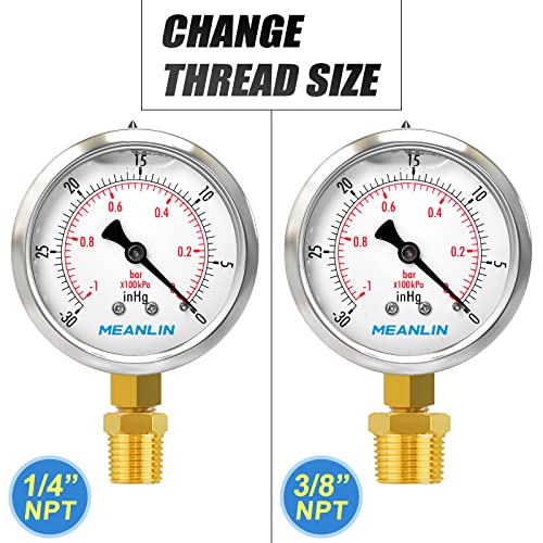 30inHG~0Psi Stainless Steel 1