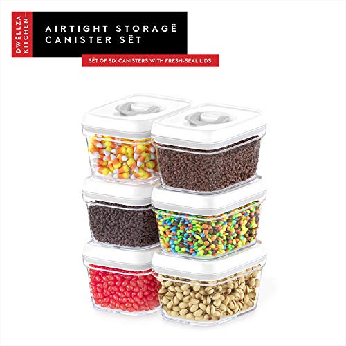 Airtight Food Storage Containers with White Lids (6 Count)