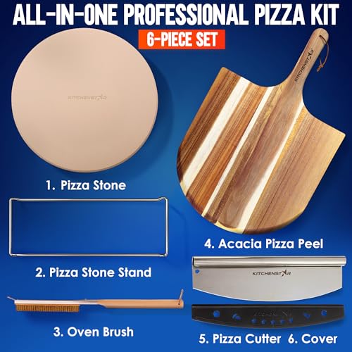 Pizza Stone Set for Oven and Grill (6 Count)