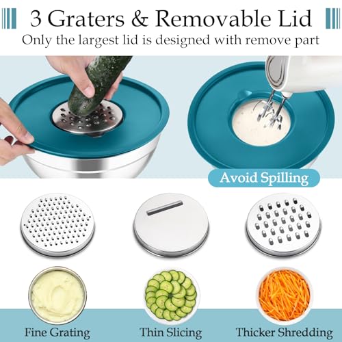 Mixing Bowls Stainless Steel Nesting Salad Bowls Set (6 Count)