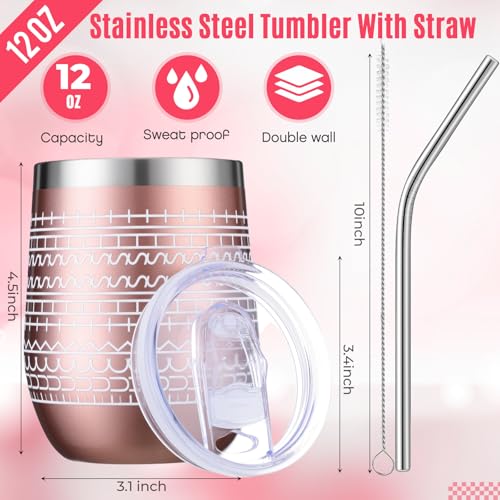 4 Pcs 12 oz Funny Message Coffee Mug Birthday White Elephant Gifts Stainless Steel Insulated Tumblers Wine Cup Gag Gift for for Employee Appreciation Coworkers Friends Father (4 Count)