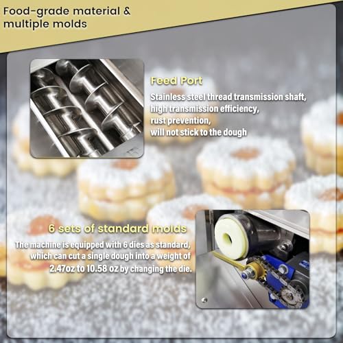Commercial Dough Divider Multifunction Electric Dough Cutting Machine Can be Used to Process Dough 2.47oz